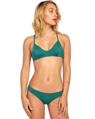 RVCA Solid Cheeky Bikini Bottom FOR-Forest S