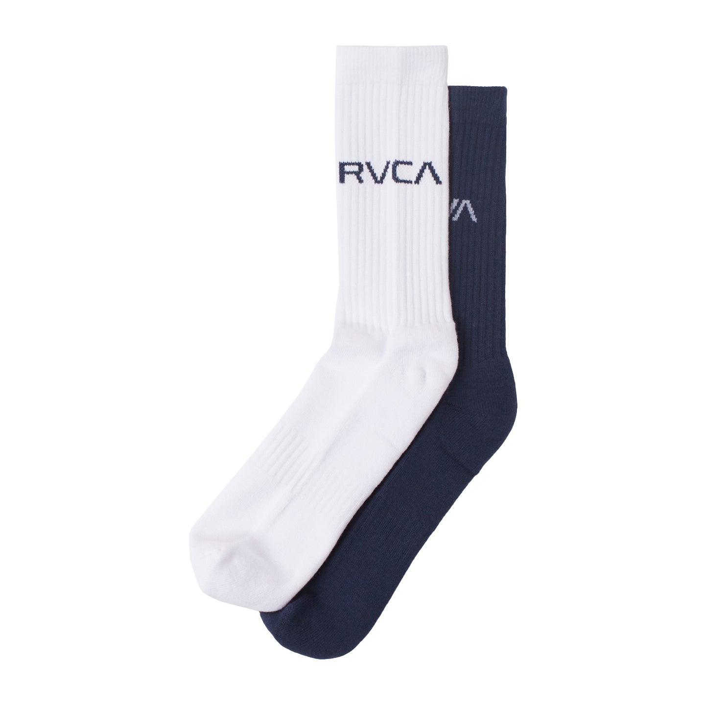 RVCA 2 Pack Basic Crew Sock NVY/WHT OS