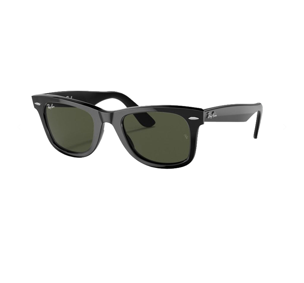 Ray Ban Wayfarer Polarized Sunglasses Black CrystalGreen Wayfarer
