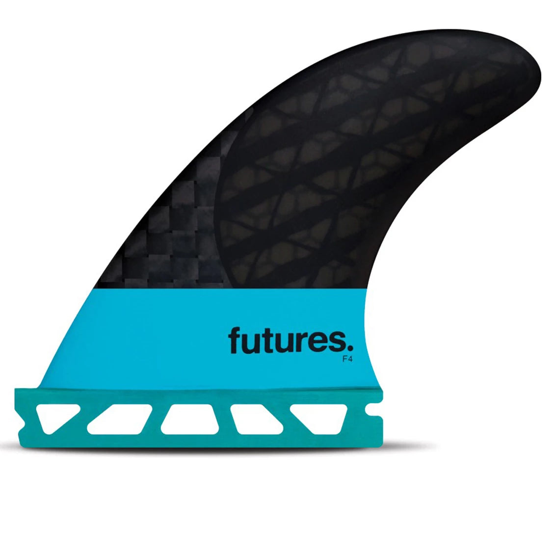 Future Fins F4 Blackstix 3.0 Thruster Fin Set Turquoise-Carbon