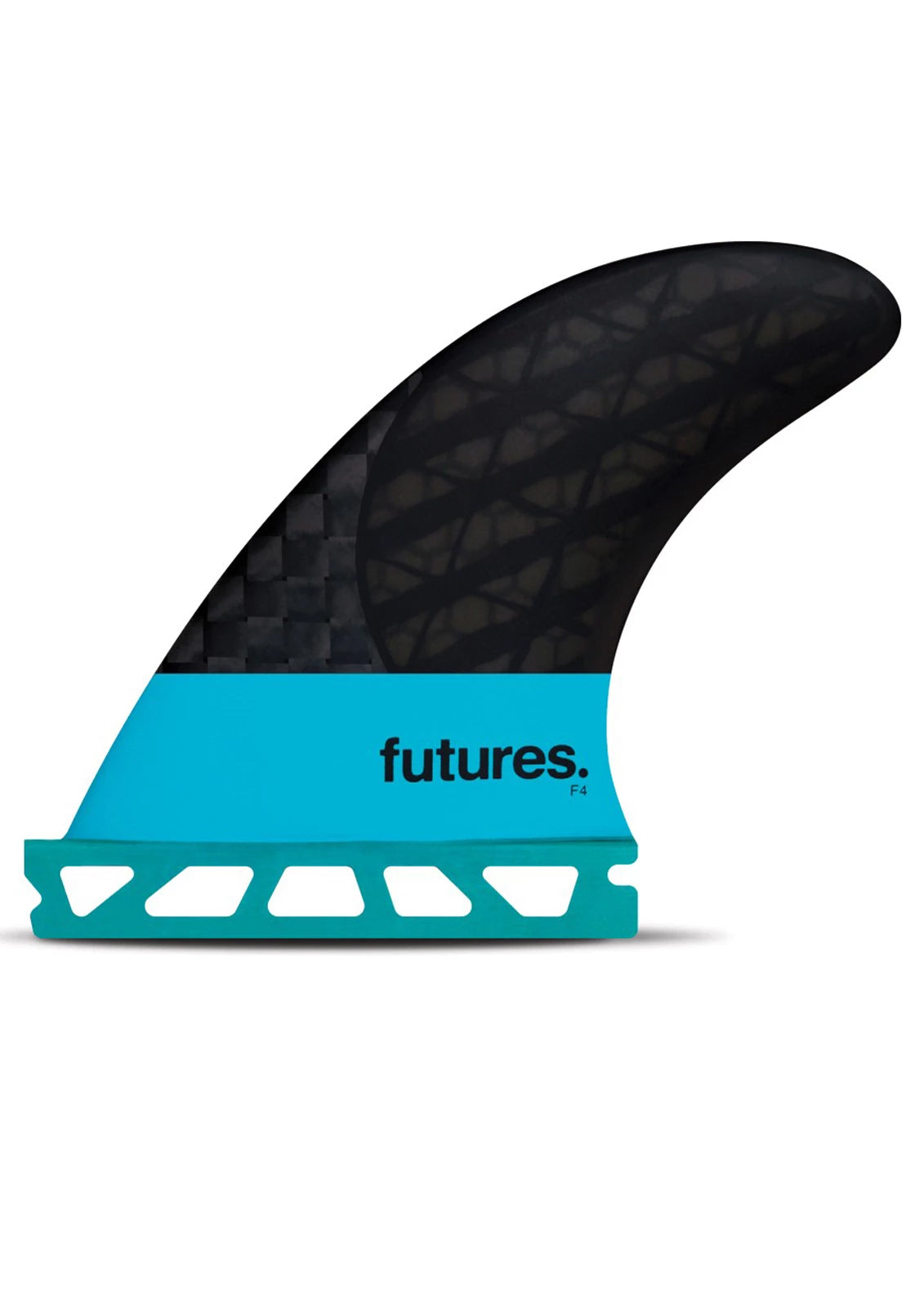 Future Fins F4 Blackstix 3.0 Thruster Fin Set Turquoise-Carbon