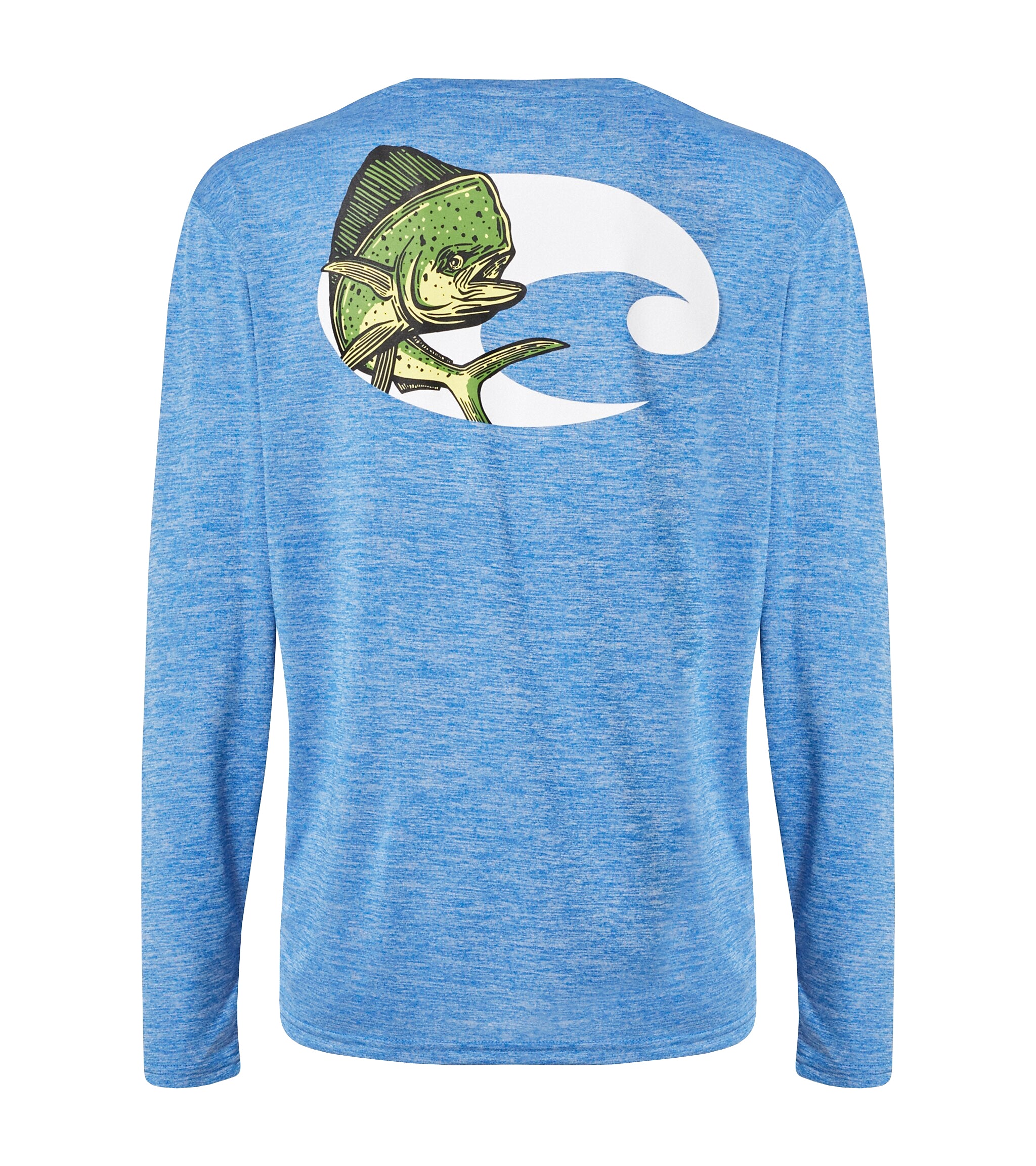 Costa Del Mar Tech Angler Dorado Long Sleeve Tee RoyalBlueHeather L