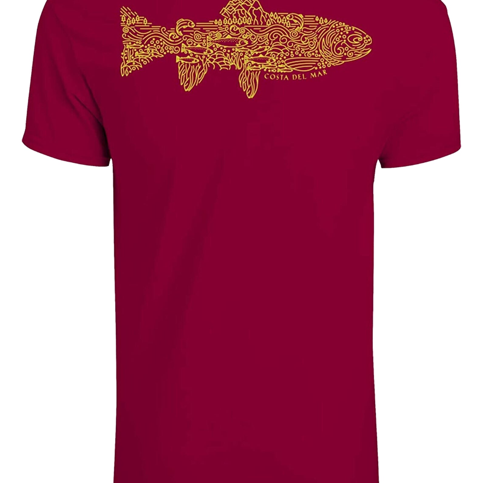 Costa Del Mar Montage Trout Tee Cardinal Red Large