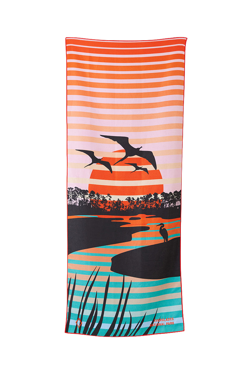 Nomadix Beach Towel EvergladesNPwhite 30x72.5
