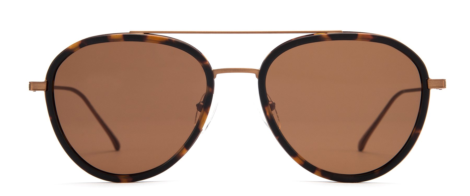 Otis Templin Polarized Sunglasses Matte Havana Brown Aviator