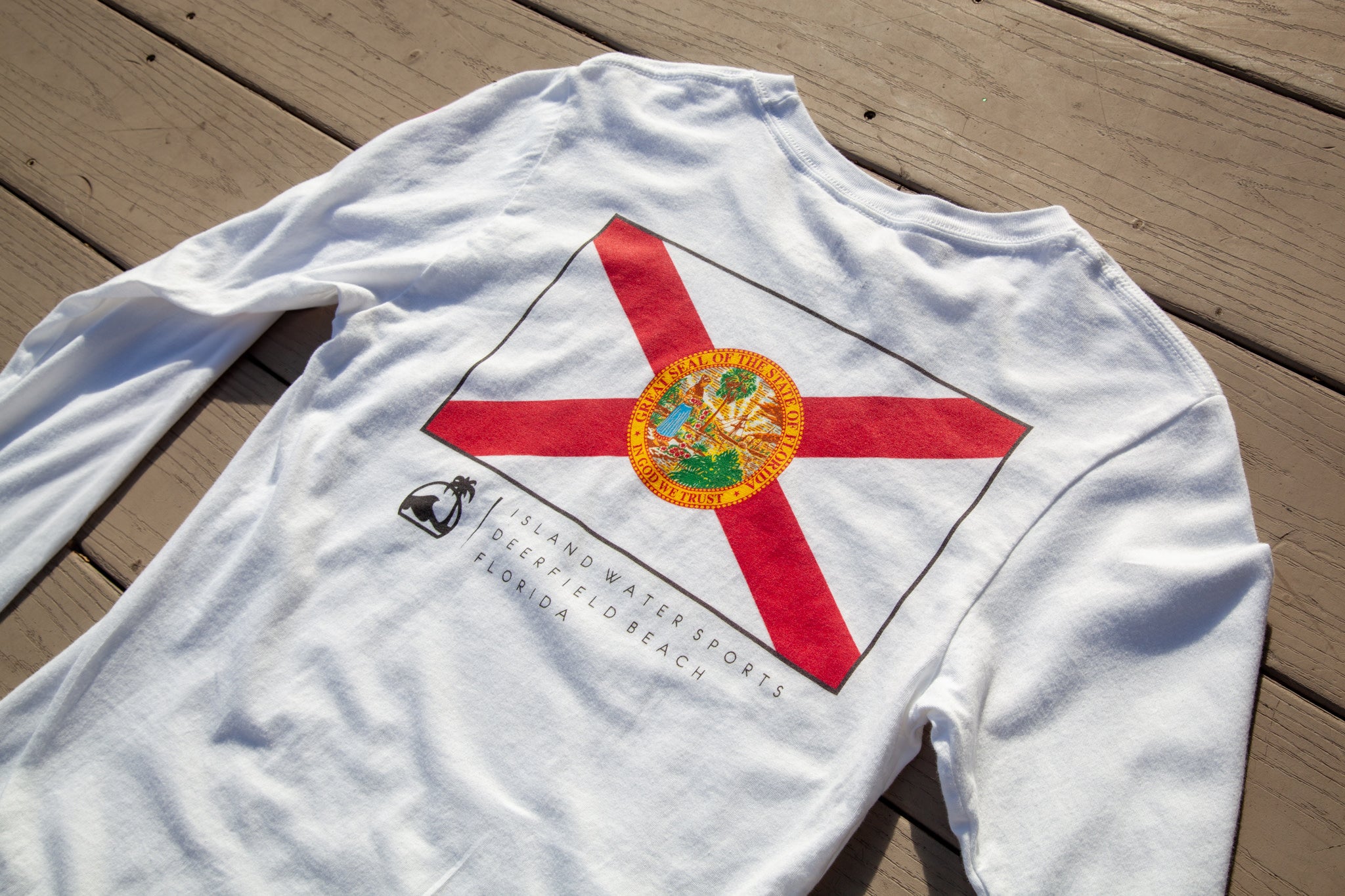 Island Water Sports Florida Pride L/S Tee White L