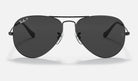 Ray Ban Aviator Large Metal Polarized Sunglasses Black Black Aviator