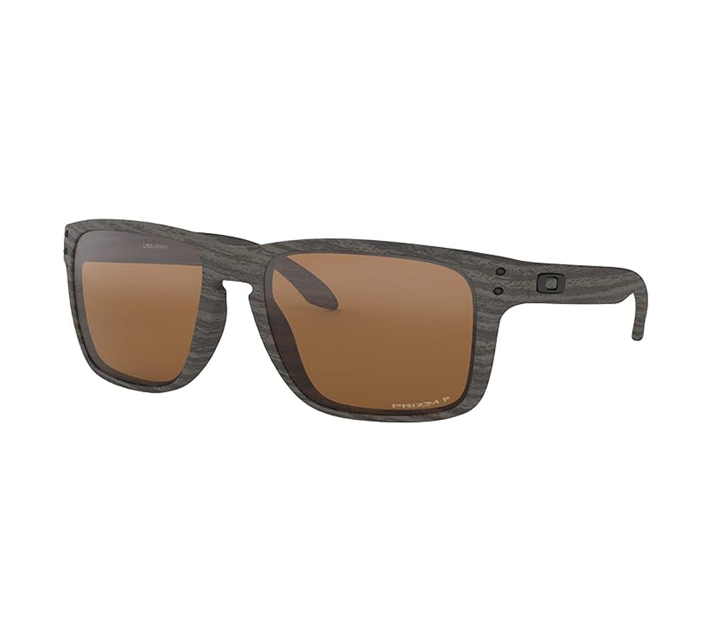 Oakley Holbrook XL Polarized Sunglasses Woodgrain PrizmTungsten Square