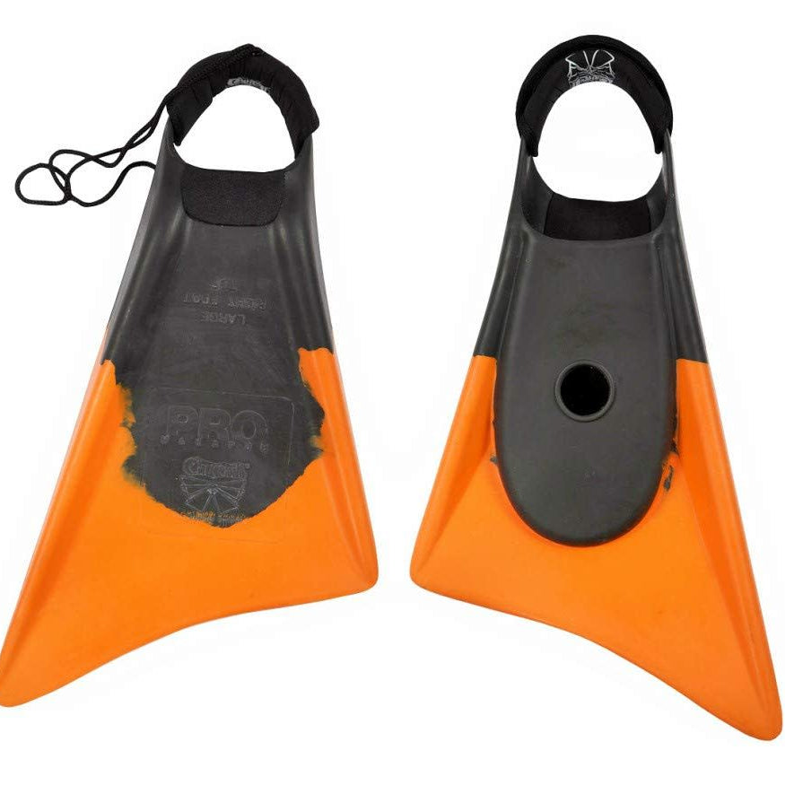 Churchill Makapuu Pro Bodyboard Fins Black-Orange ML