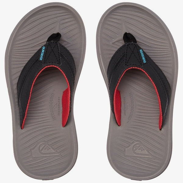 Quiksilver Oasis Youth Sandals XKSR-Black-Grey-Red 10 C