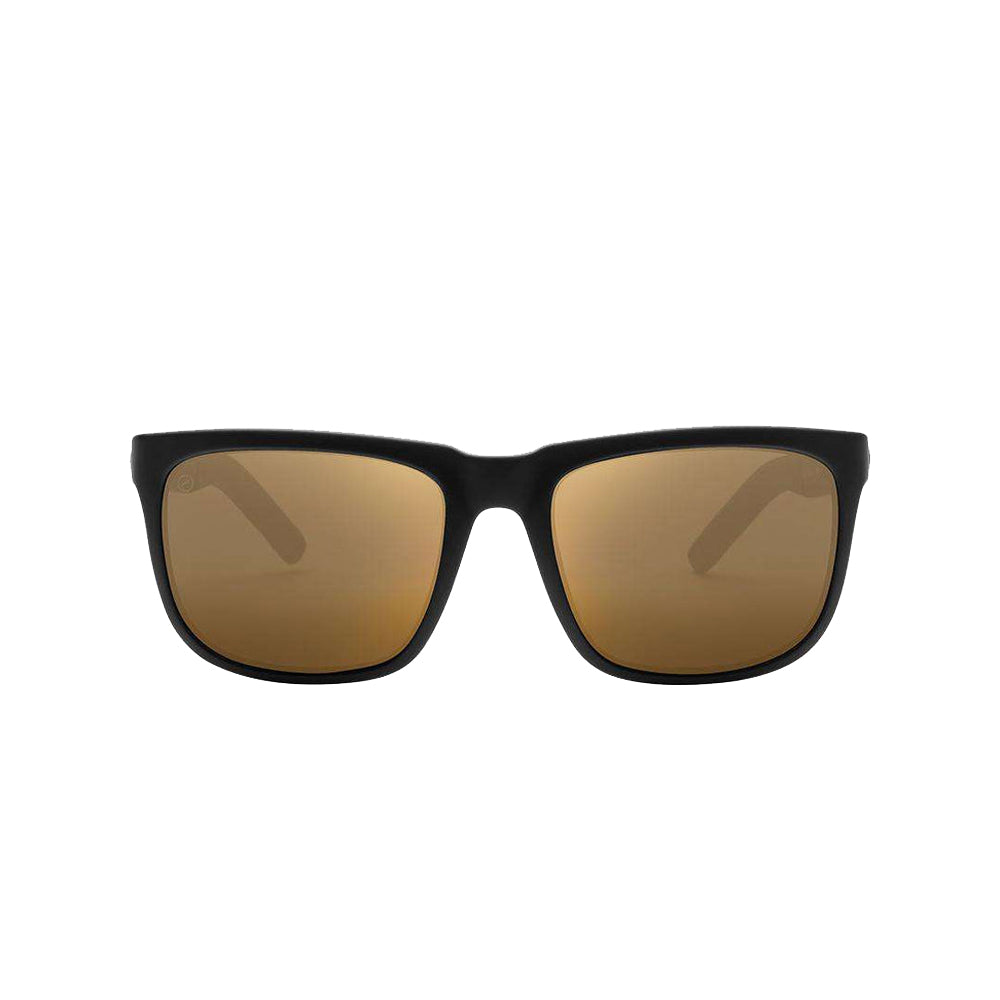 Electric Knoxville Sport Polarized Sunglasses Matte Black Ohm+Bronze Square