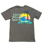 Island Water Sports Old School Logo S/S Tee Charcoal XXXL