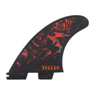 FCS 2 FT PC Tri-Fin Set Black-Red M