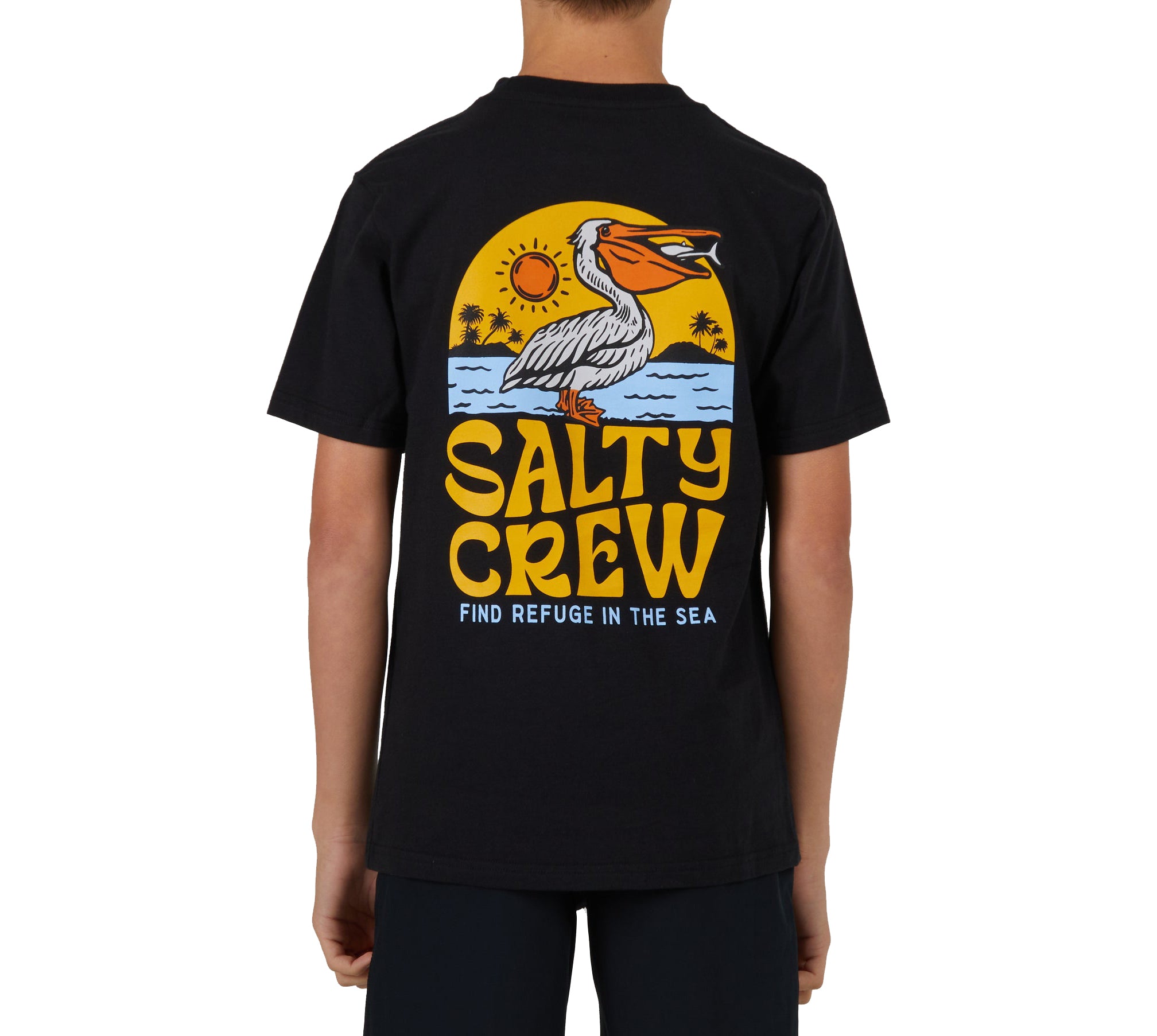 Salty Crew Seaside Boys SS Tee  Black XL