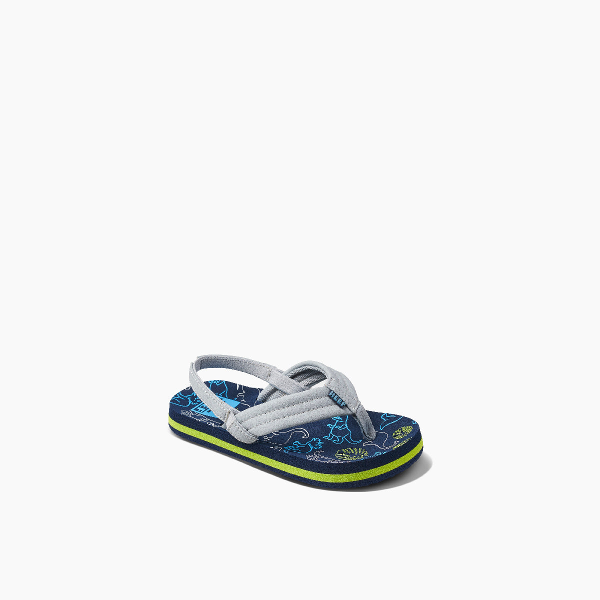 Reef Little Ahi Boys Sandal Navy- Grey Dino 9 C