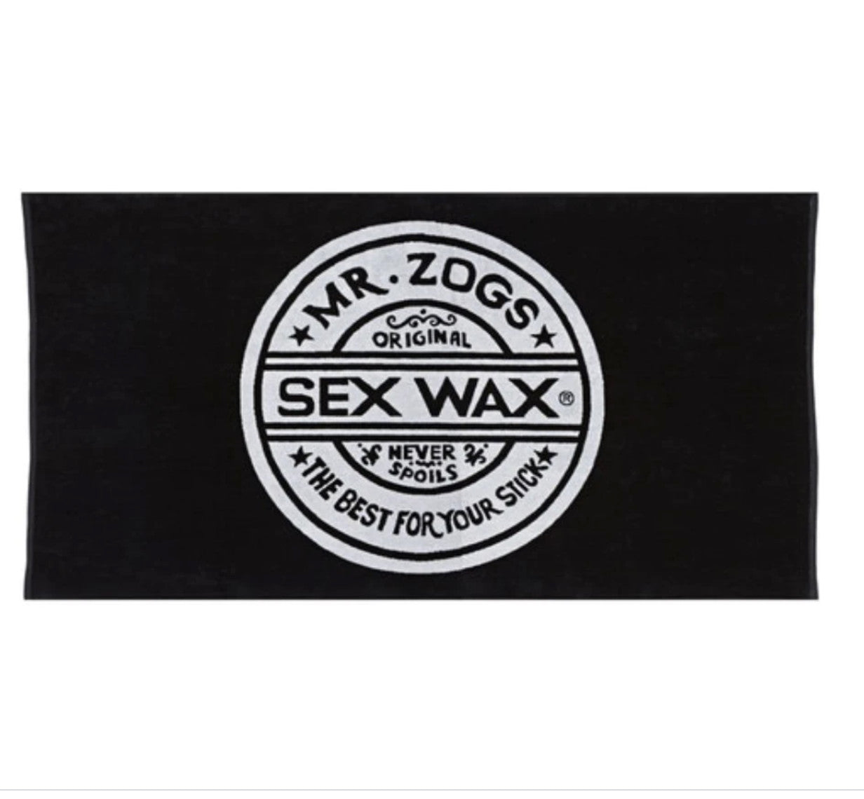 Sex Wax Beach Towel  Black