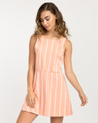 RVCA Peony Striped Dress CCL-CoralCloud S