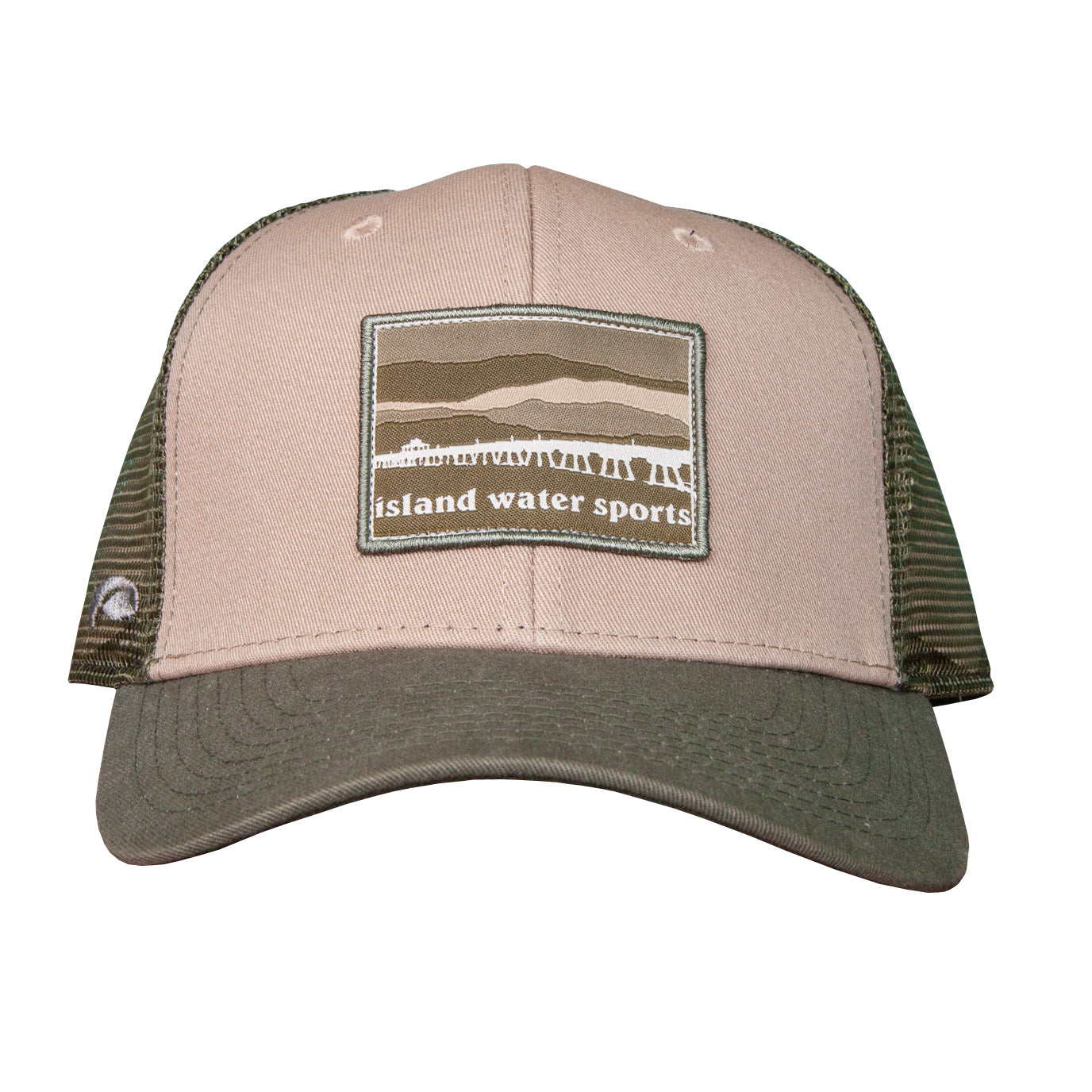 Island Water Sports Pier-6 Trucker Hat Khaki OS