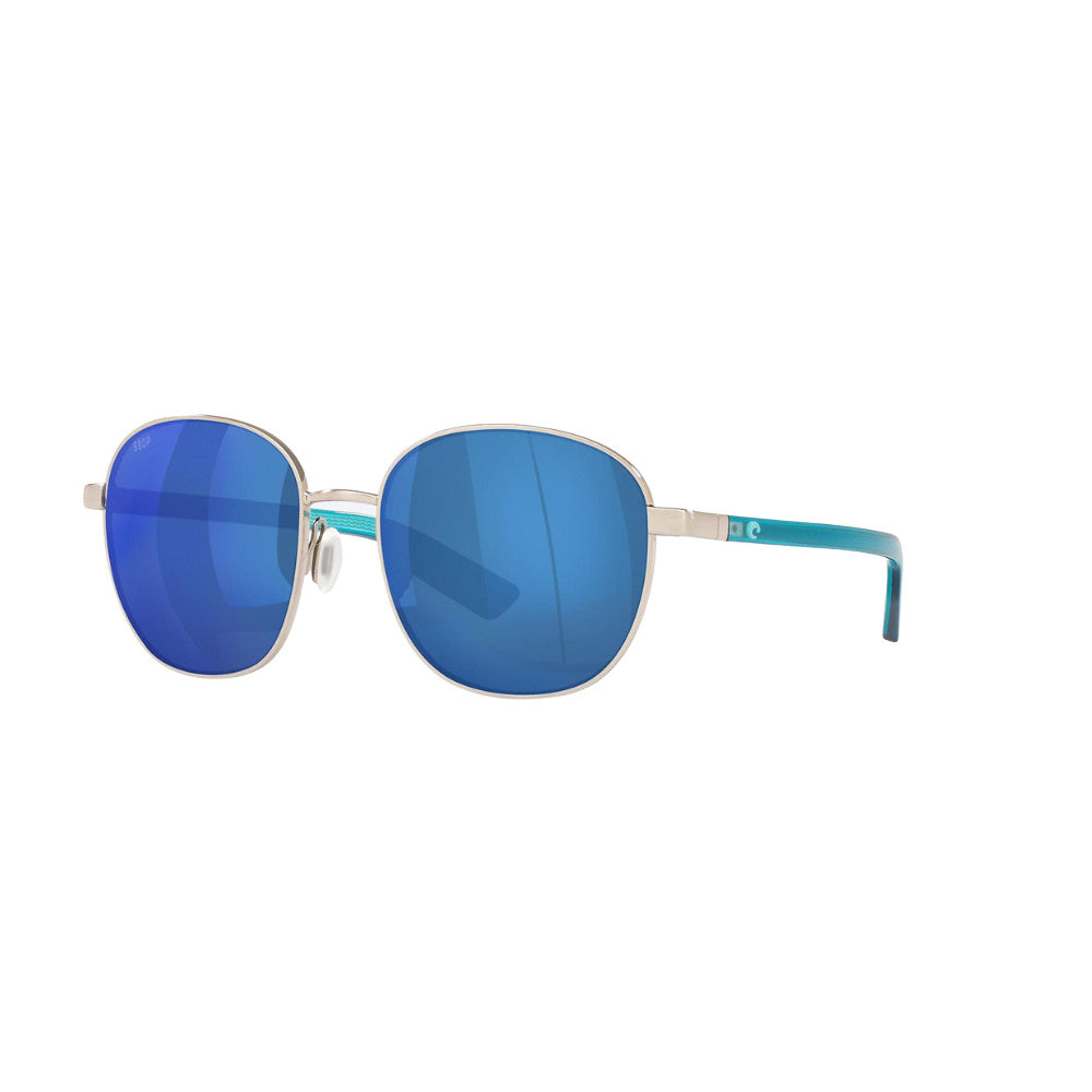 Costa Del Mar Egret Polarized Sunglasses BrushedSilver BlueMirror 580P