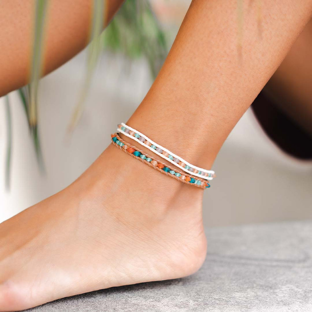 Fairy-Wrasse Sea Glass Anklet.