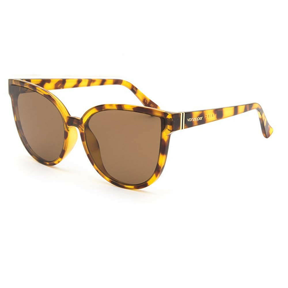 Von Zipper Fairchild Sunglasses SpottedTort Bronze Oversized