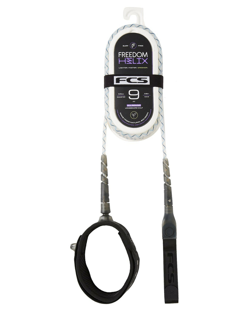 FCS Freedom Helix All Around Calf Leash Natural-Black 9ft0in
