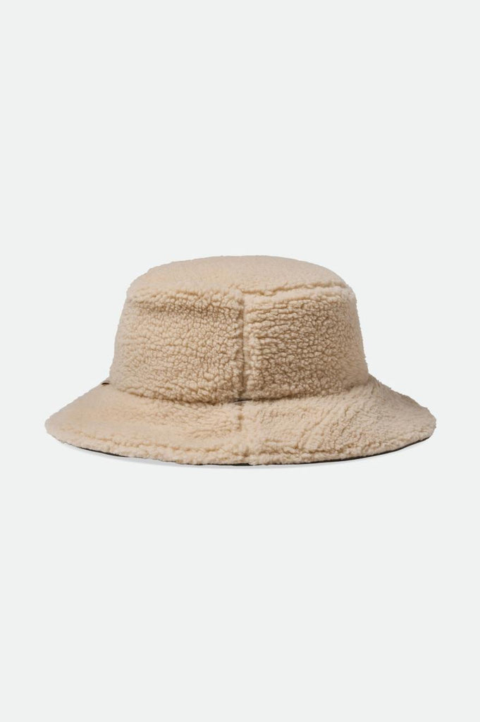 Petra Reversible Bucket Hat - Military Olive/Dove Sherpa.