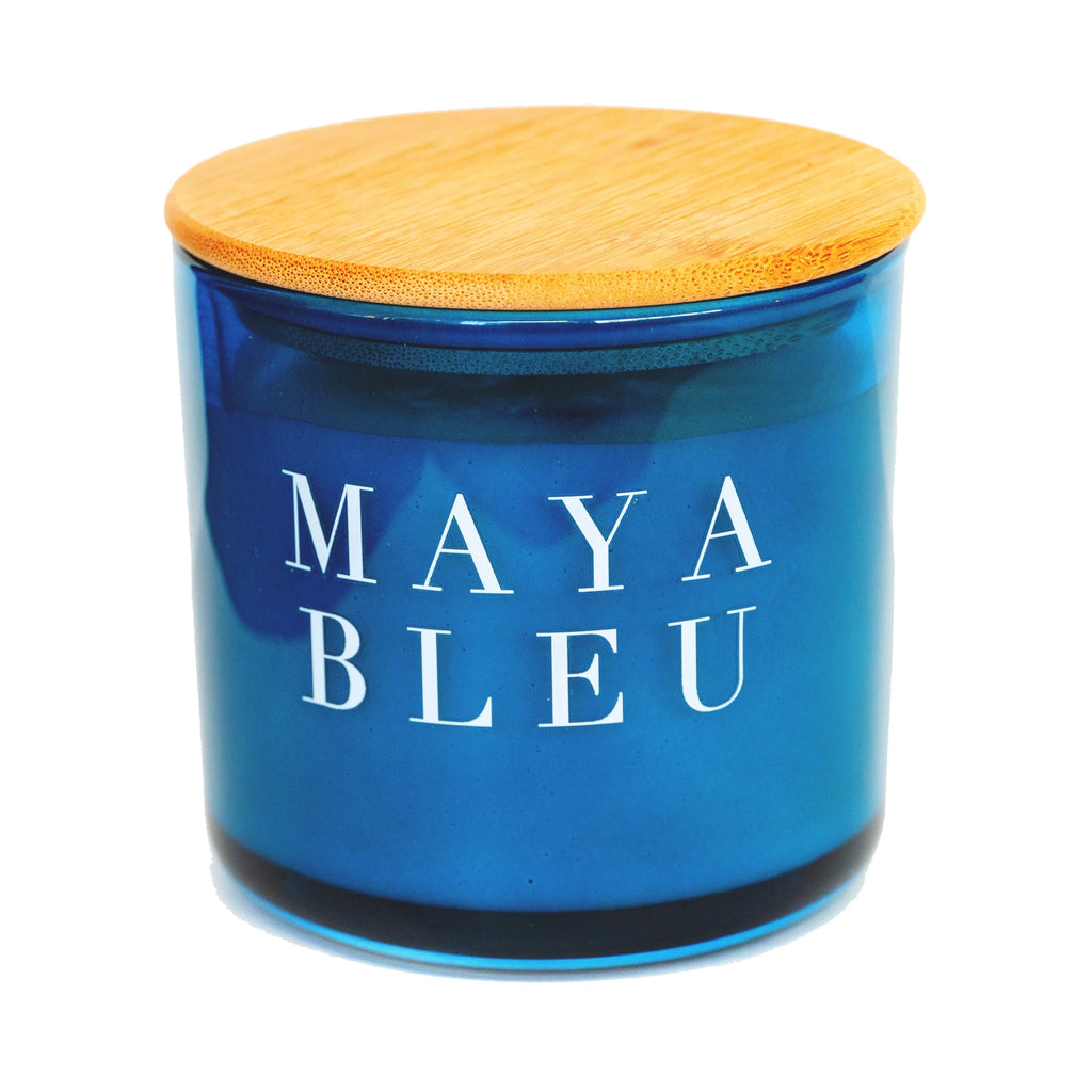 Maya Bleu Shark Tooth Candle Blue 16oz