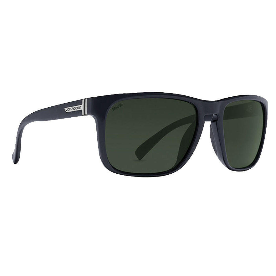Von Zipper Lomax Polarized Sunglasses BlackGloss WildlifeGreyGlass Square
