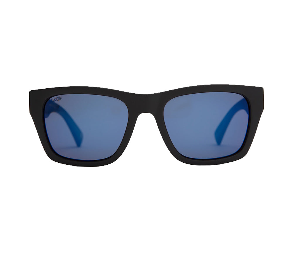 Von Zipper Mode Polarized Sunglasses PLC-BlackSatin/Blue OS
