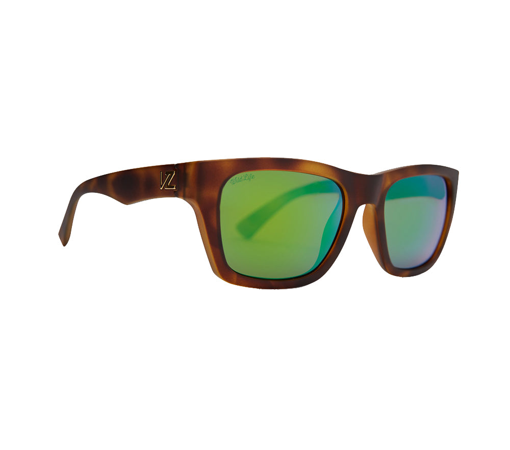 Von Zipper Mode Polarized Sunglasses PTG-TortoiseSatin/GrnFlsh OS