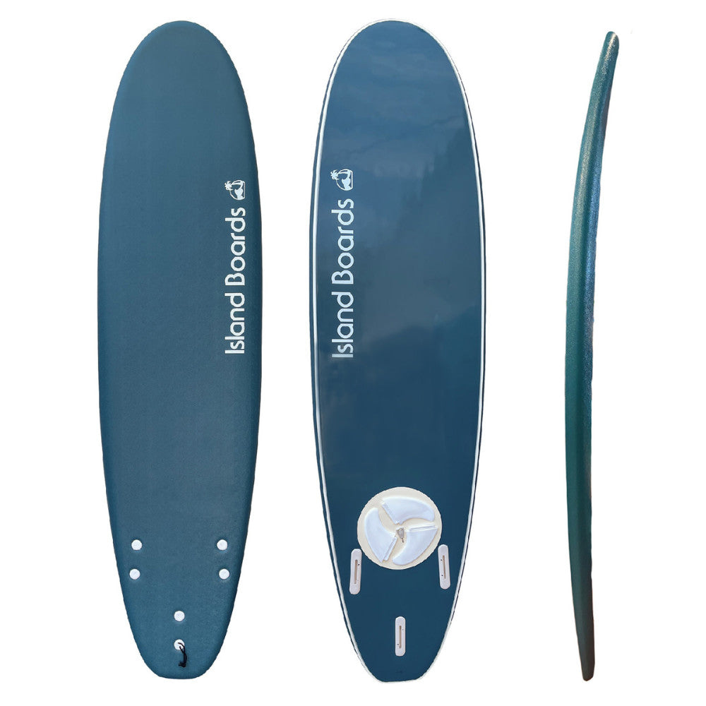 Island Water Sports Mini Surfboard Steel Blue 58in