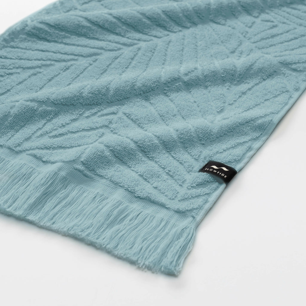 SlowTide Woven Hand Towel Kalo SteelBlue 15x25.